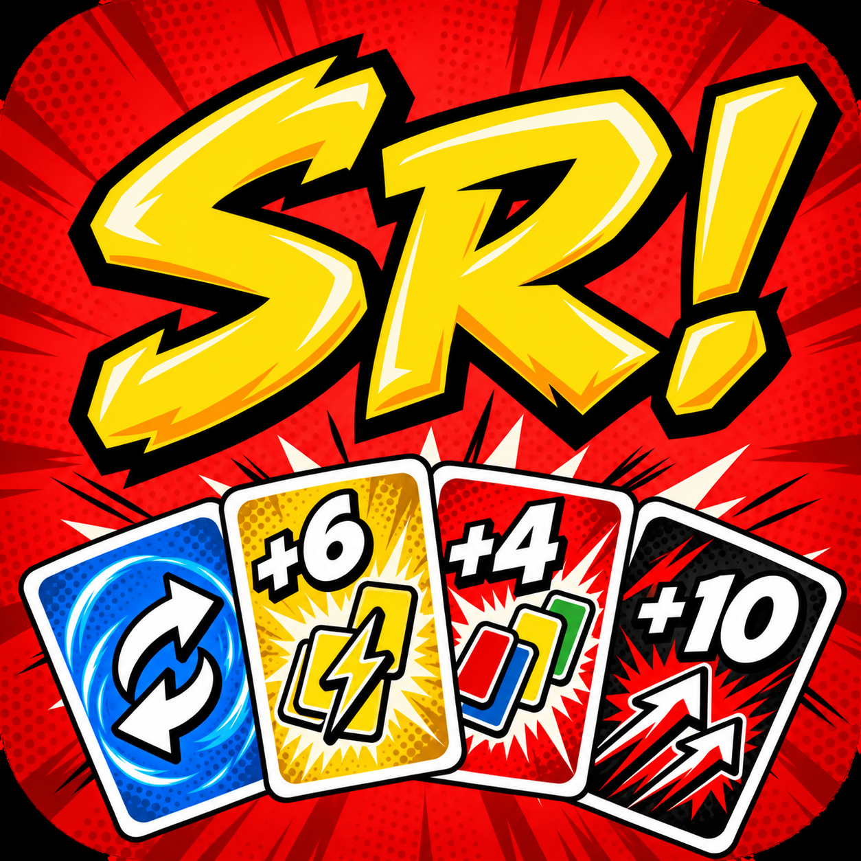 StackRiot SR logo with neon +4, +10, and color-change cards